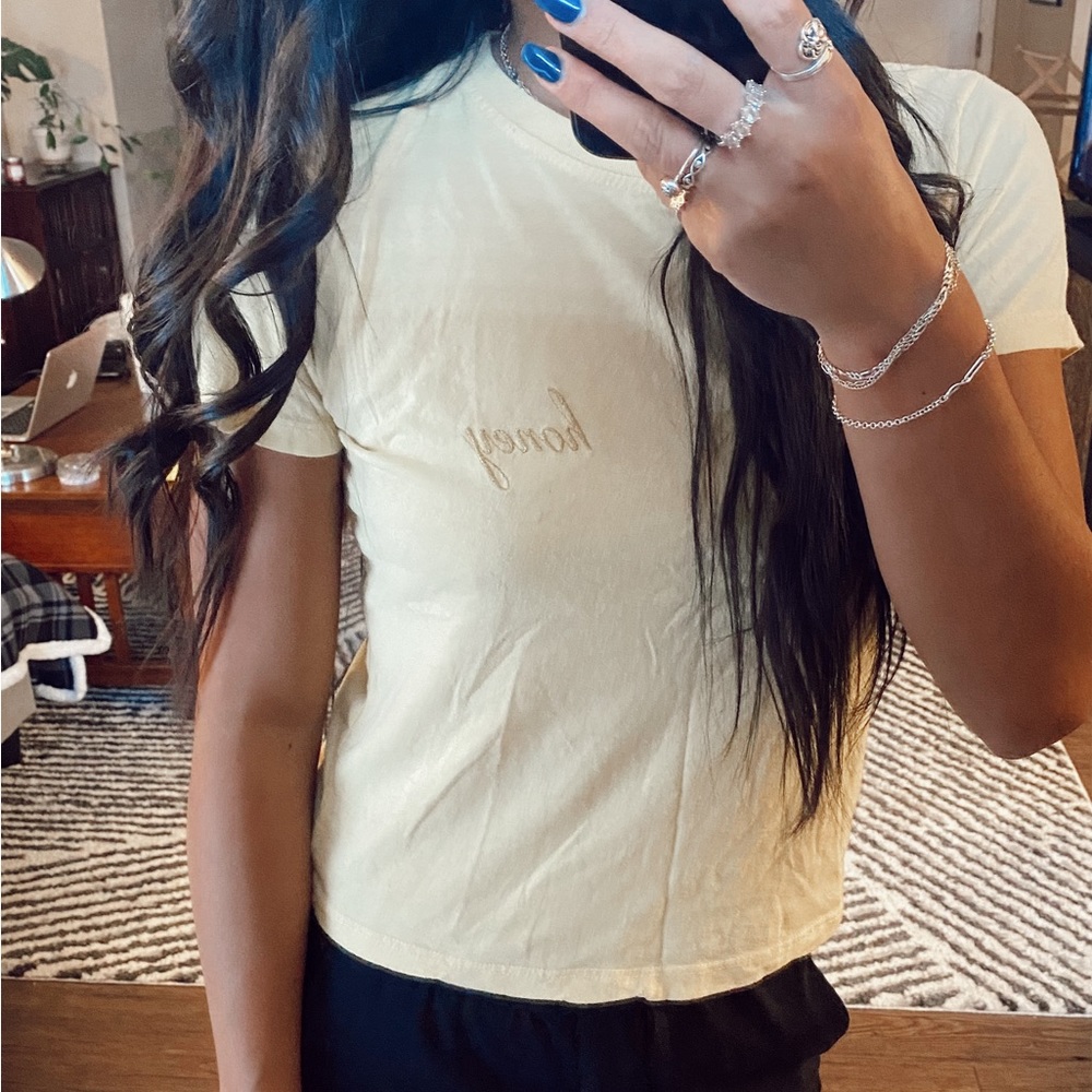 Brandy Melville yellow honey shirt